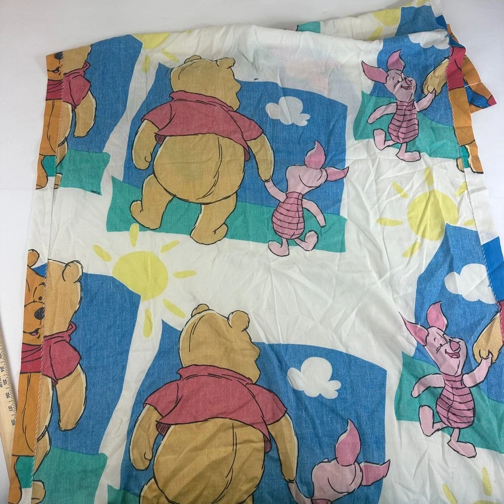 Disney Winnie the Pooh Piglet 64x40 Twin‎ Flat Bed Sheet Vintage Cotton
